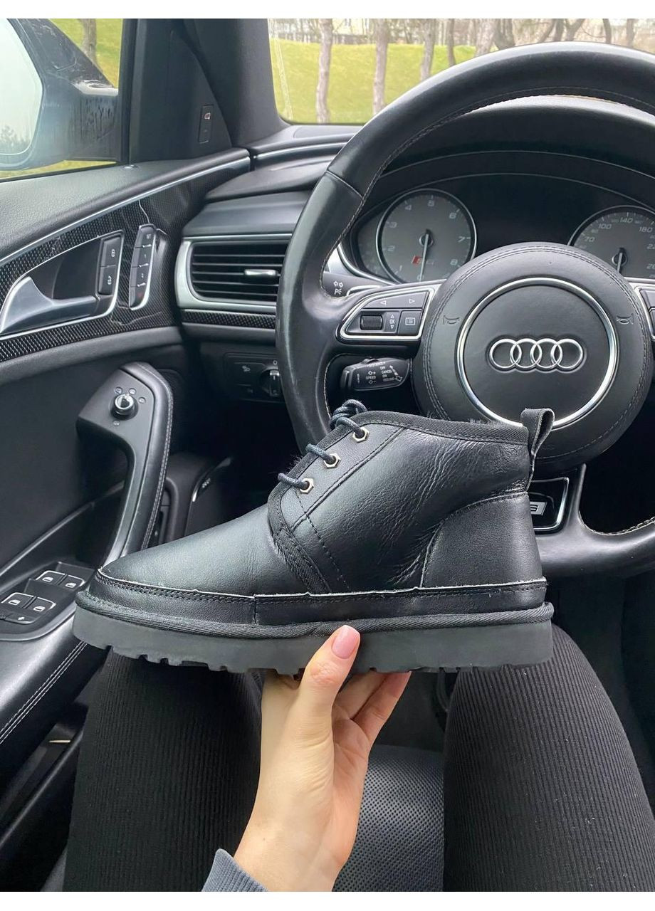 Угі Жіночі UGG Neumel Leather Black (Шкіра) (366196920)