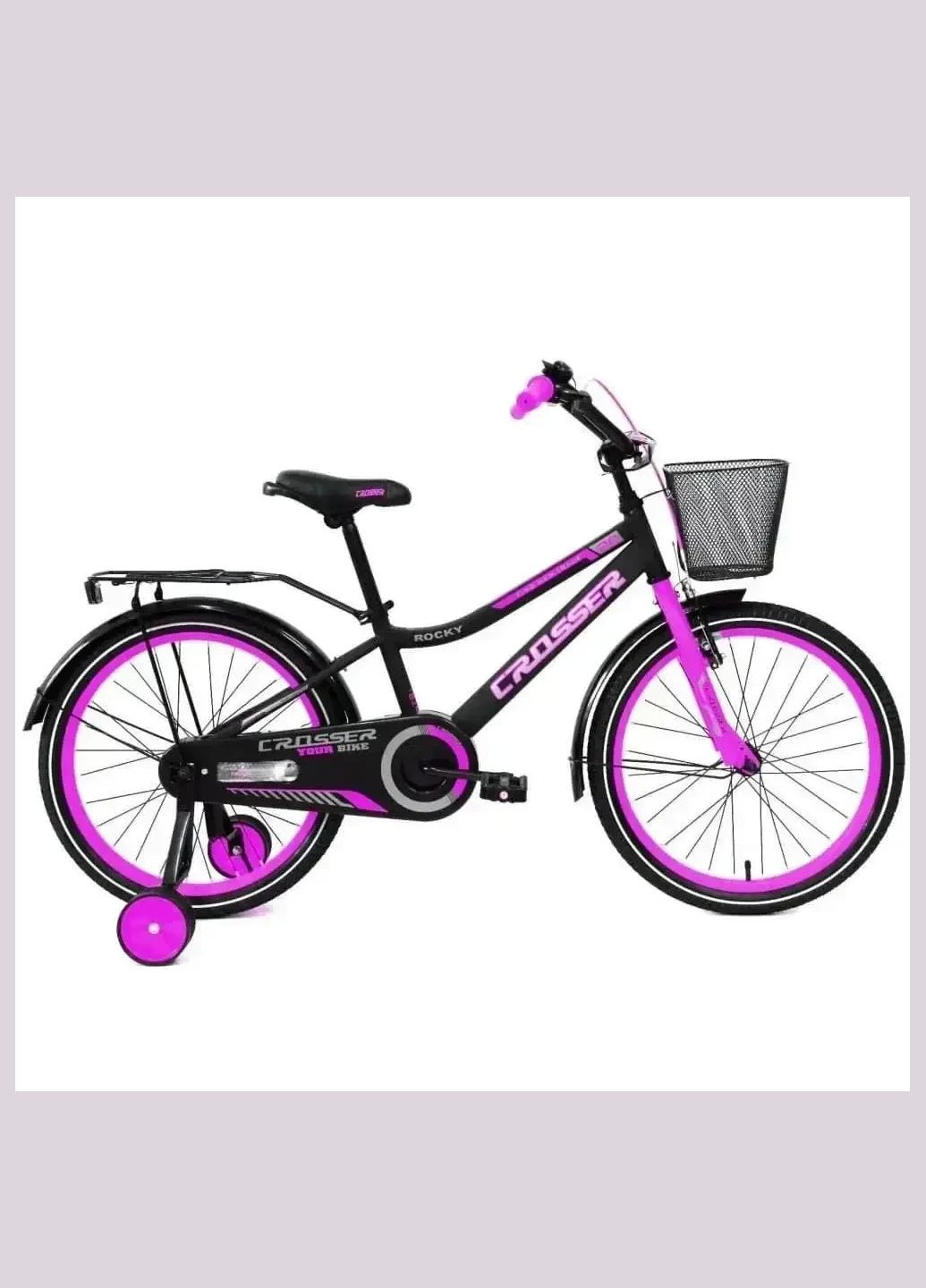 Дитячий червоний велосипед 18 дюймів із додатковими колесами, якісні велосипеди для дівчаток Crosser (317298724)