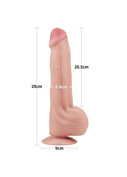 Фалоімітатор - Sliding-Skin Dual Layer Dong 11.5" Flesh - Фалоімітатор з кібершкіри Lovetoy (336946384)