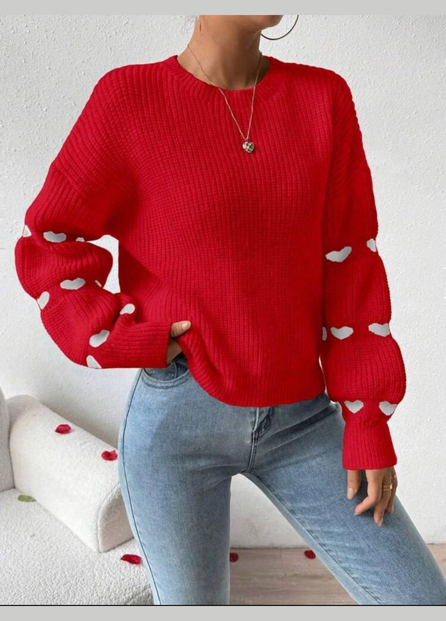 Красный свитер ao147 No Brand