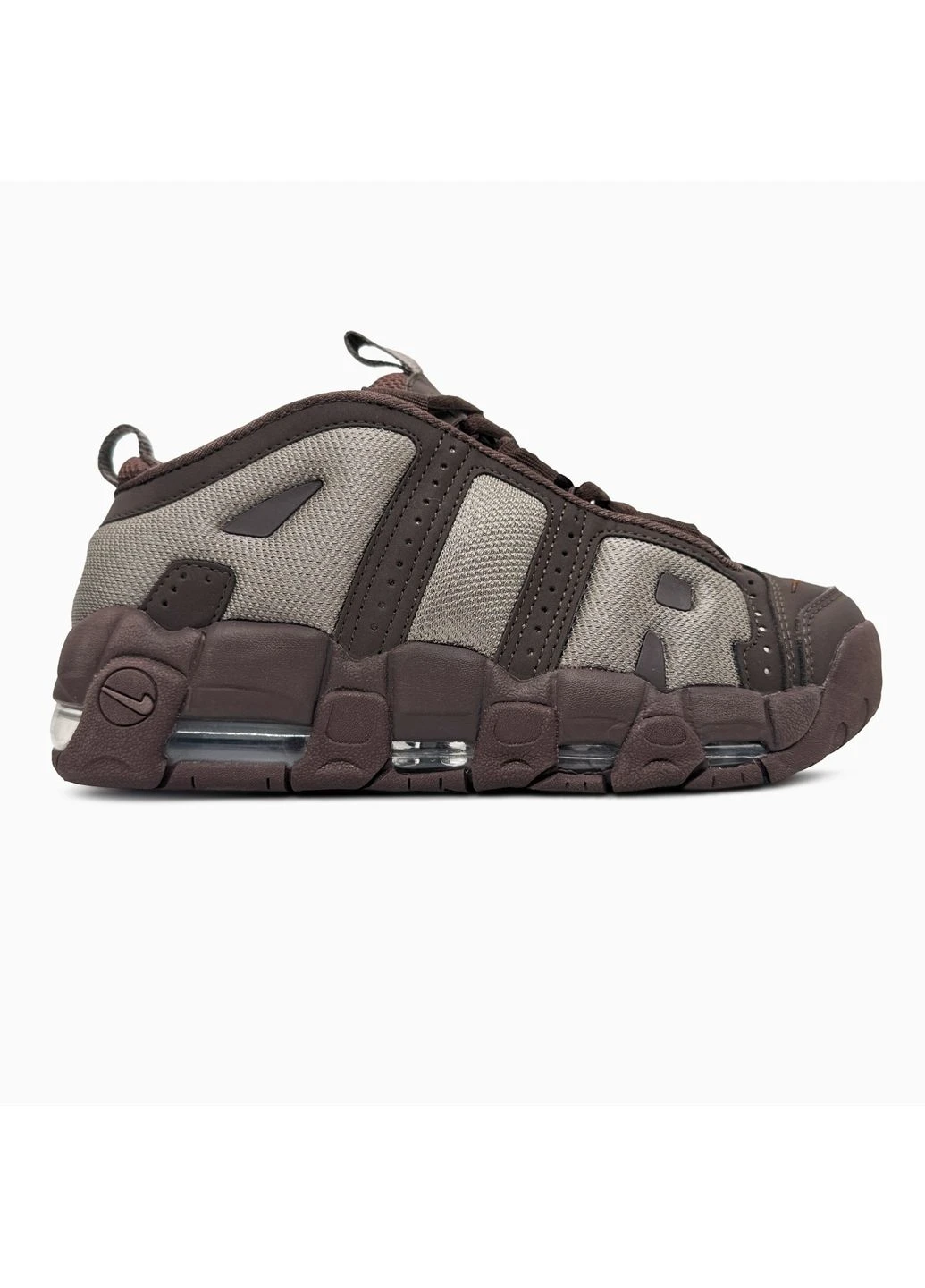 Коричневі літні кросівки nike air more uptempo brown найк аір мор уптемпо коричневі No Brand