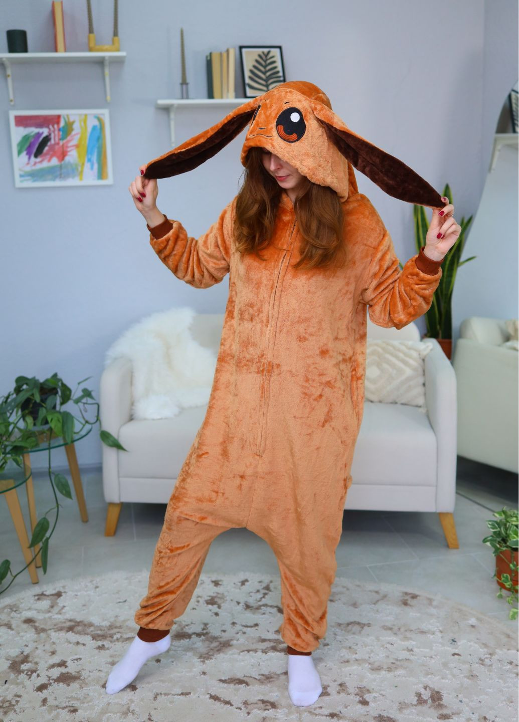 Кигуруми женское покемон Иви с длинными ушками на молнии (1109) My Kigu (358887732)