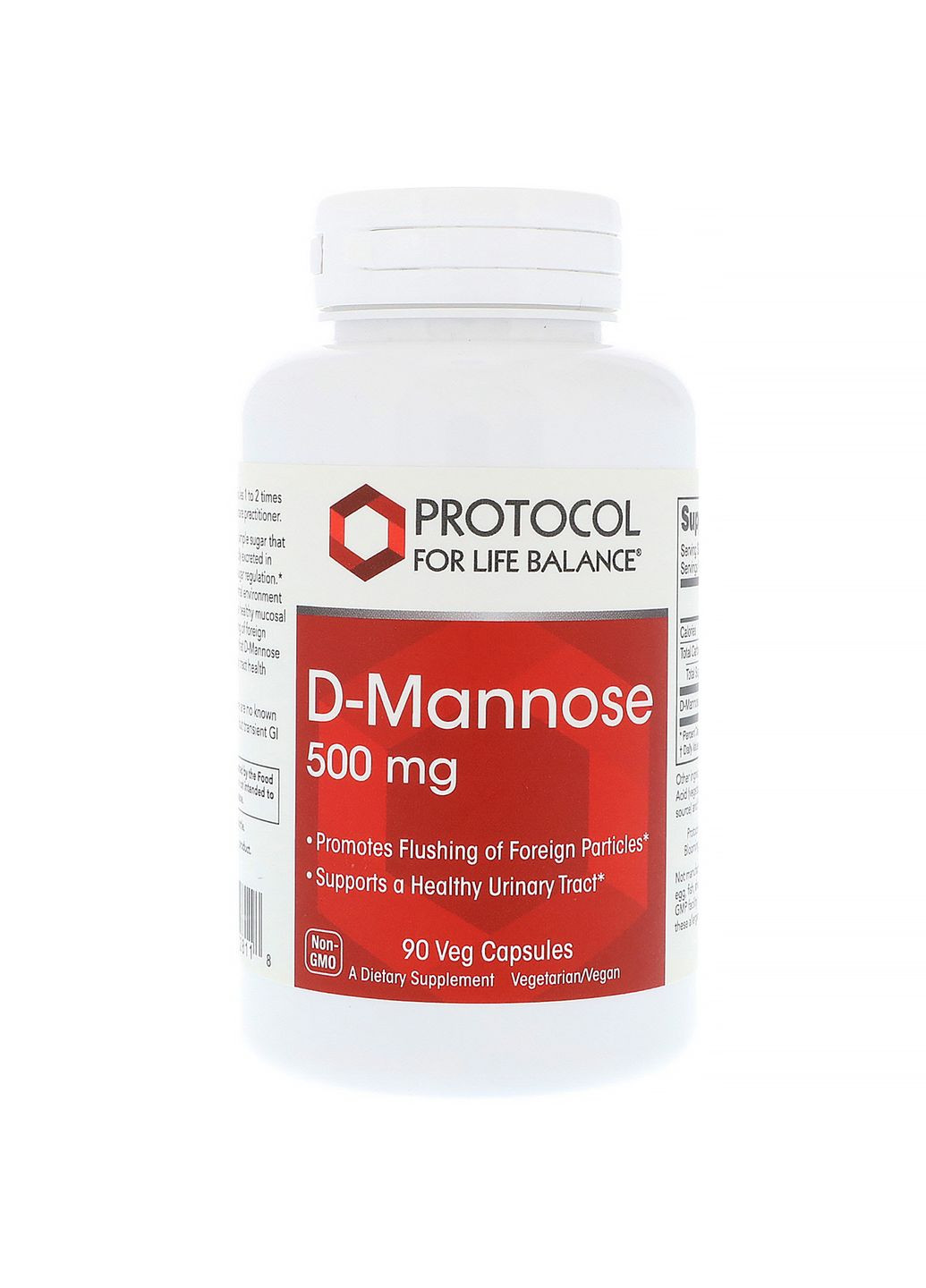 D-Манноза, D-Mannose, 500 мг, 90 вегетарианских капсул Protocol for Life Balance (362369750)