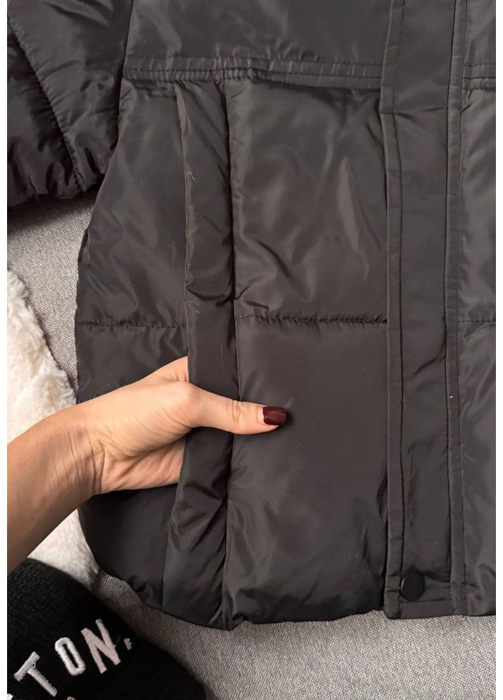 Комбінована демісезонна курточка для хлопчика демісезонна колір чорний 10972 No Brand