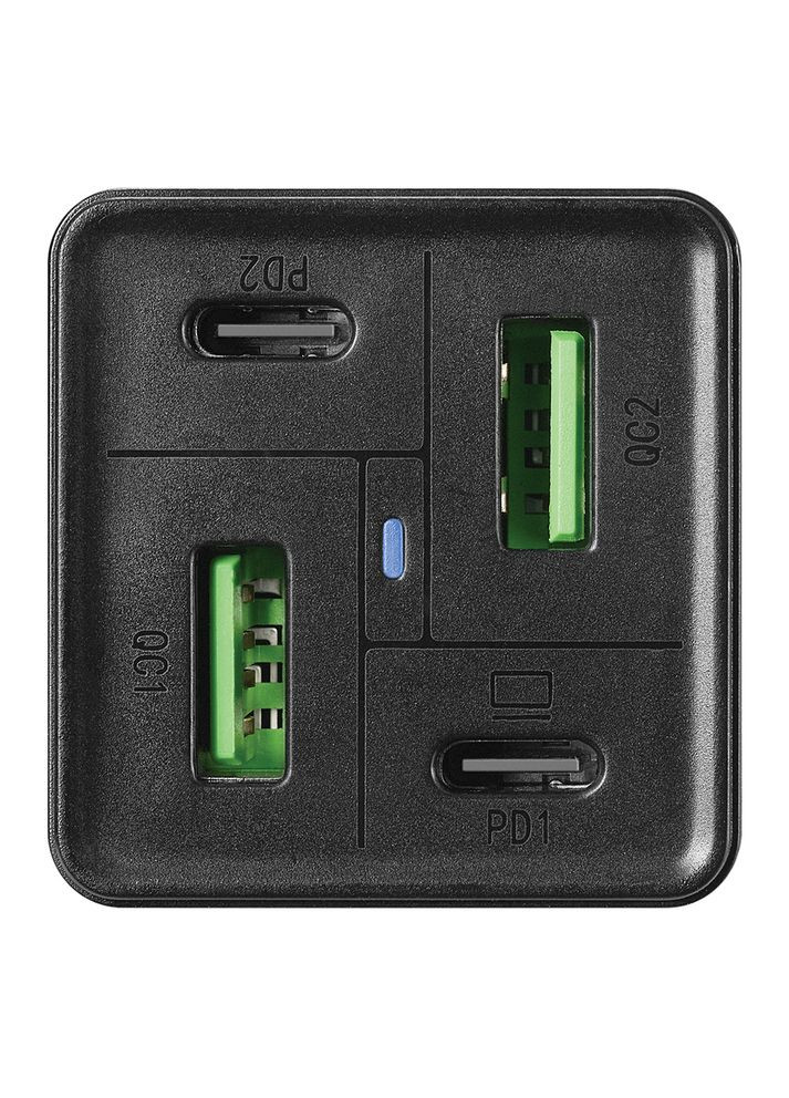 Зарядное устройство 4xUSB 65W (2xUSBC+2xUSB-A) Gan черный Sandberg (315435323)