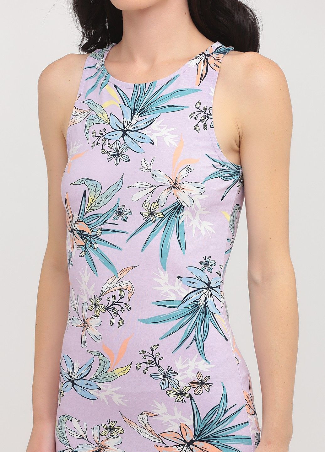 Світло-фіолетова кежуал сукня C&A з квітковим принтом