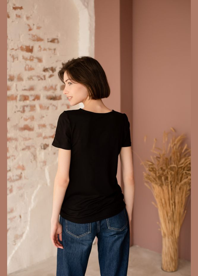 Чёрная футболка Vyshyvanka узор украинская символика (335814531)