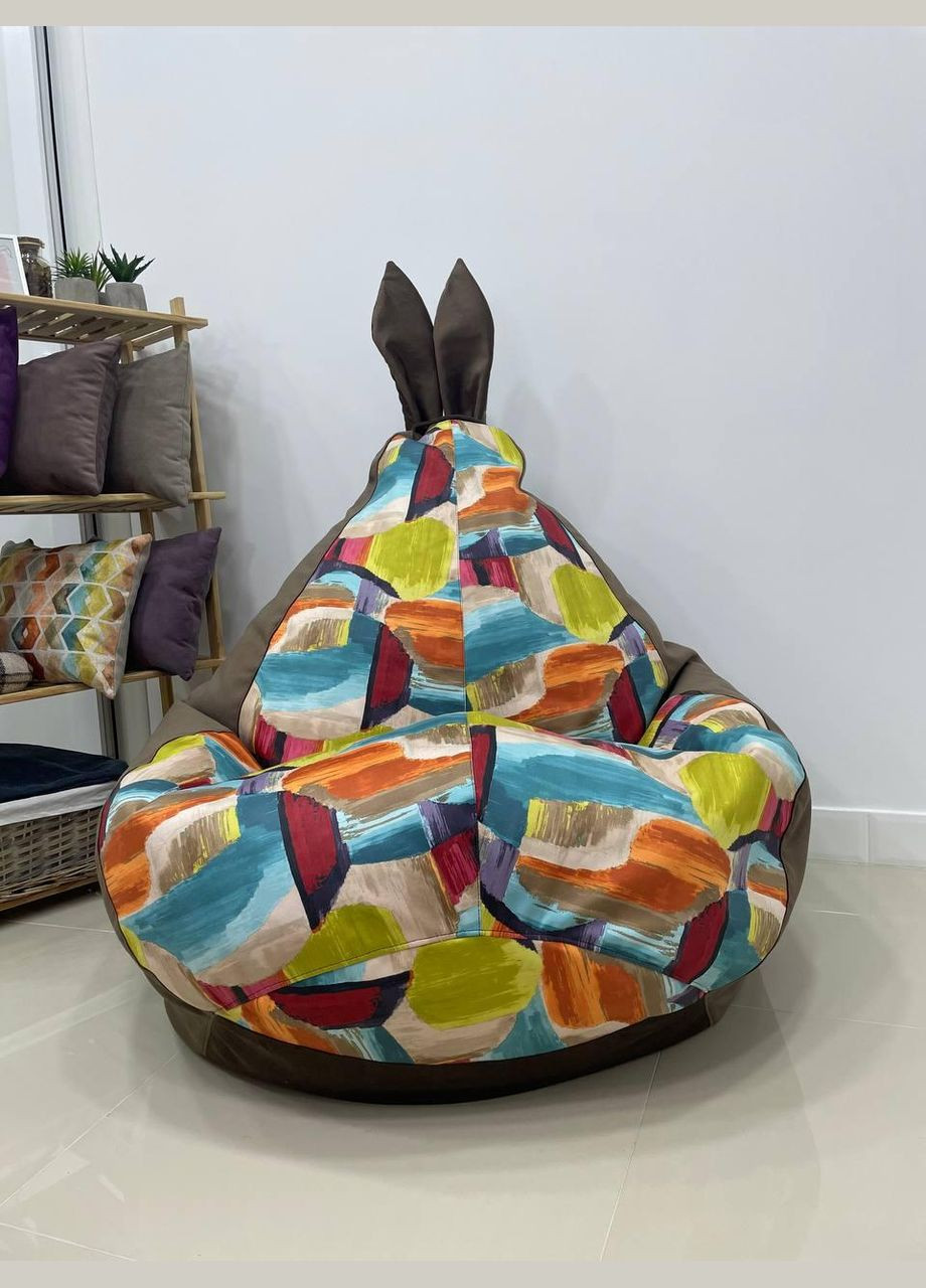 Крісло-мішок Зайчик Груша, MEGA XXXL - 160х120 Оксфорд 600D.PU.WR 216 SkyPuff (339871491)