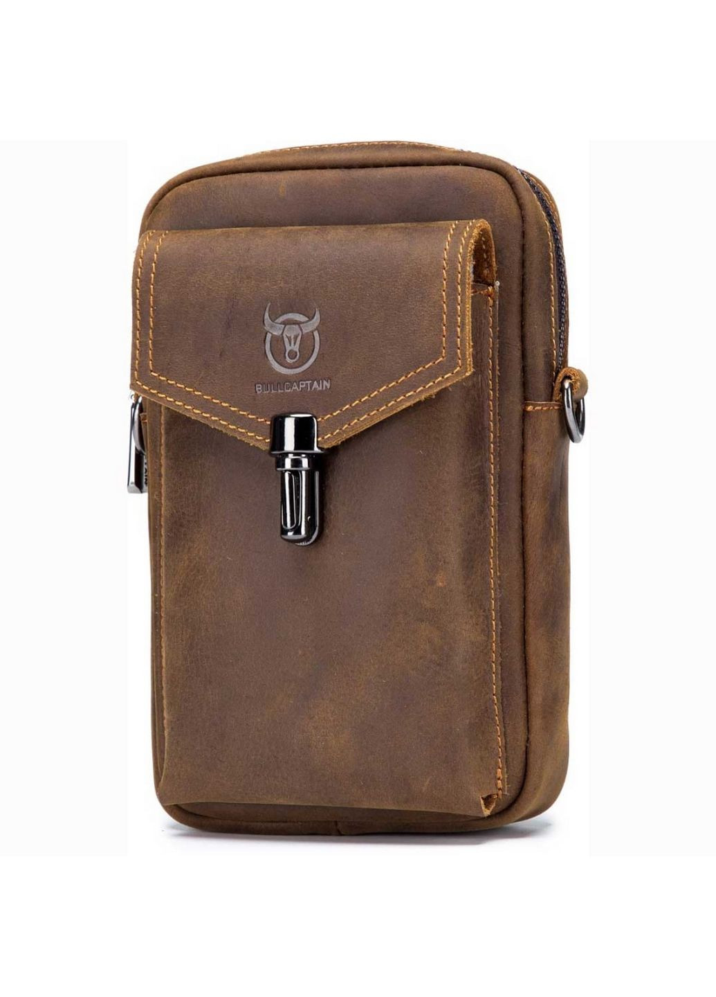 Чоловіча шкіряна сумка на пояс 18х13х5 см BULL (315872065)