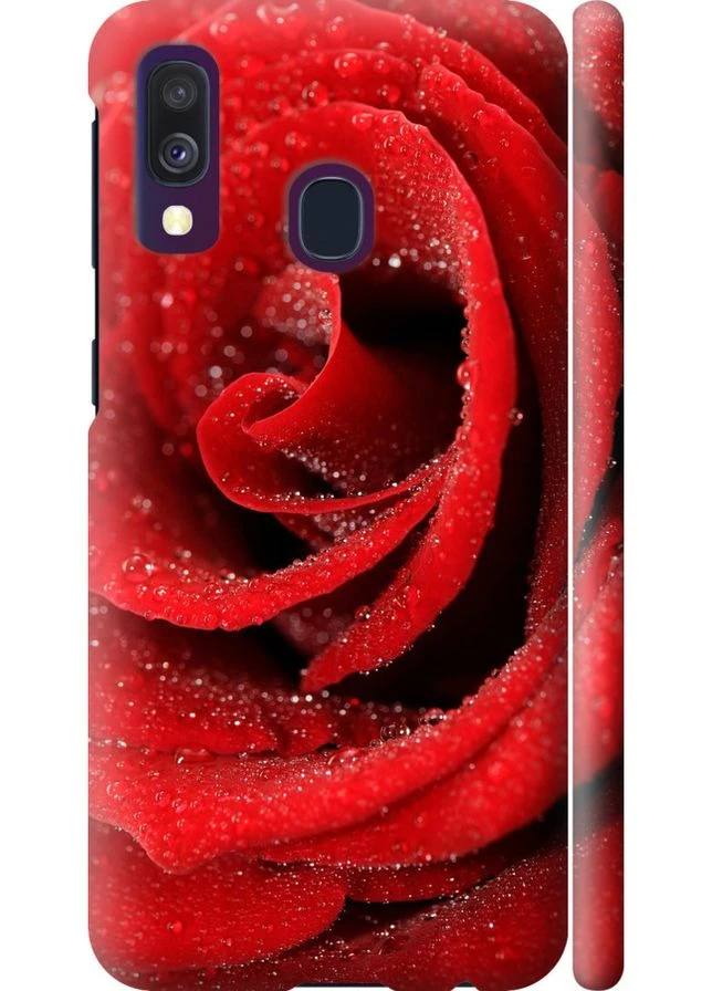 3D пластиковый матовый чехол 'Красная роза' для Endorphone Samsung Galaxy A40 2019 A405F (378331941)