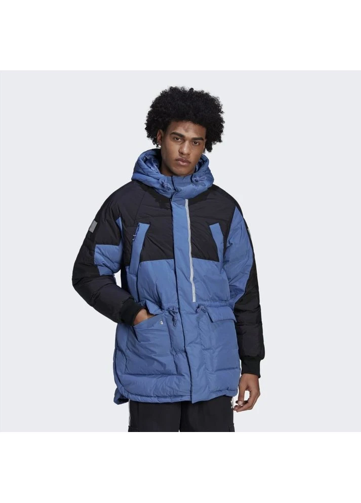 Синяя зимняя куртка adventure down regen hooded puffer jacket blue hl6745 adidas