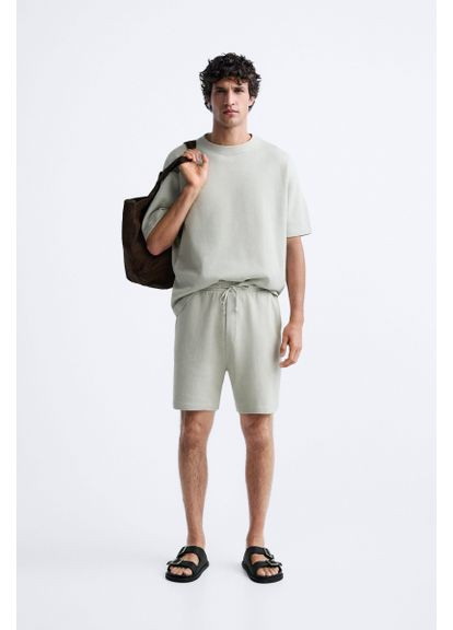 Костюм футболка та шорти рубчик 1887/310 Light blue Zara (370393941)