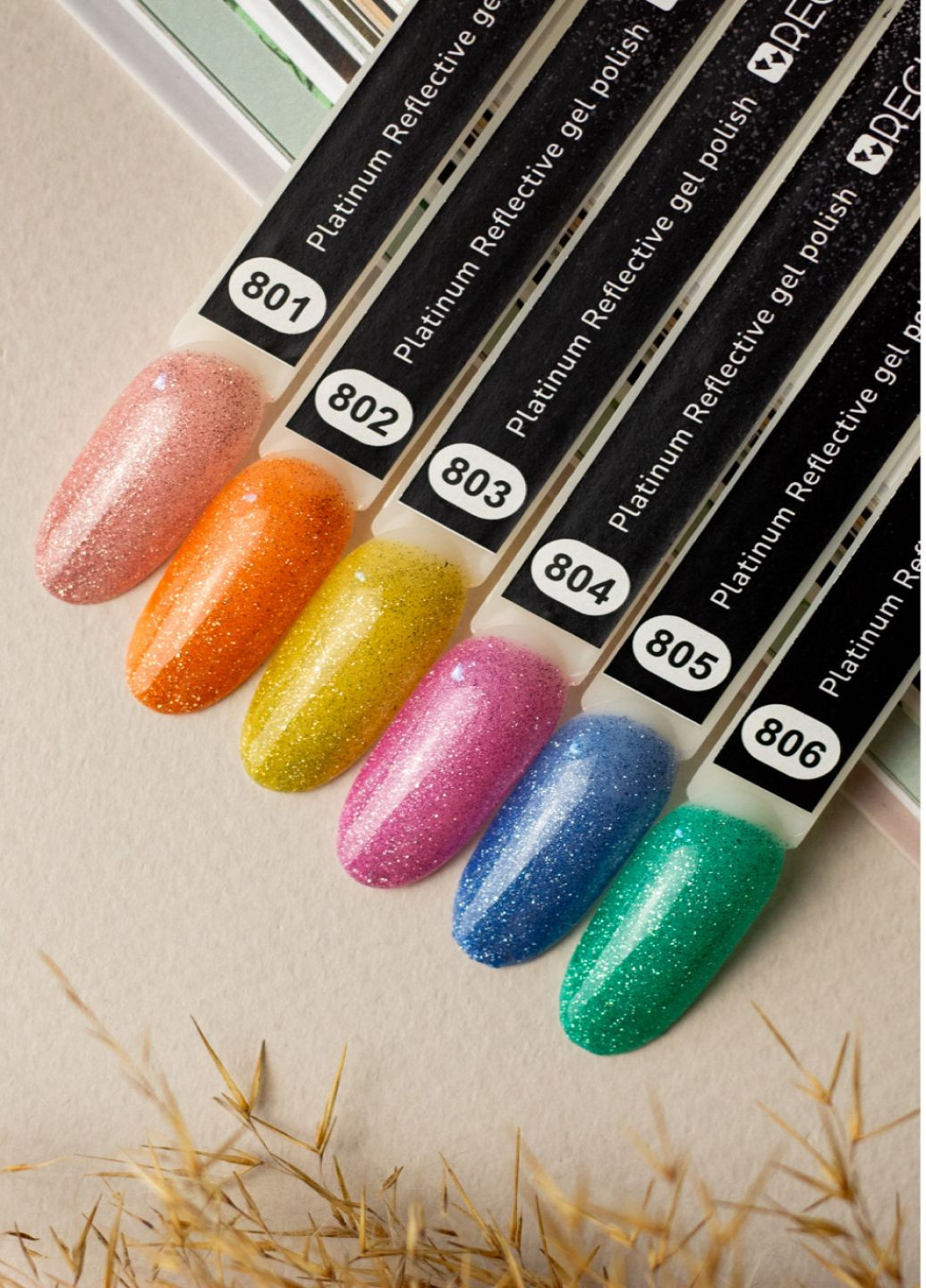 Світловідбиваючий гель-лак для нігтів Platinum 802 “Sedona”, 12 мл Reglance (303137109)