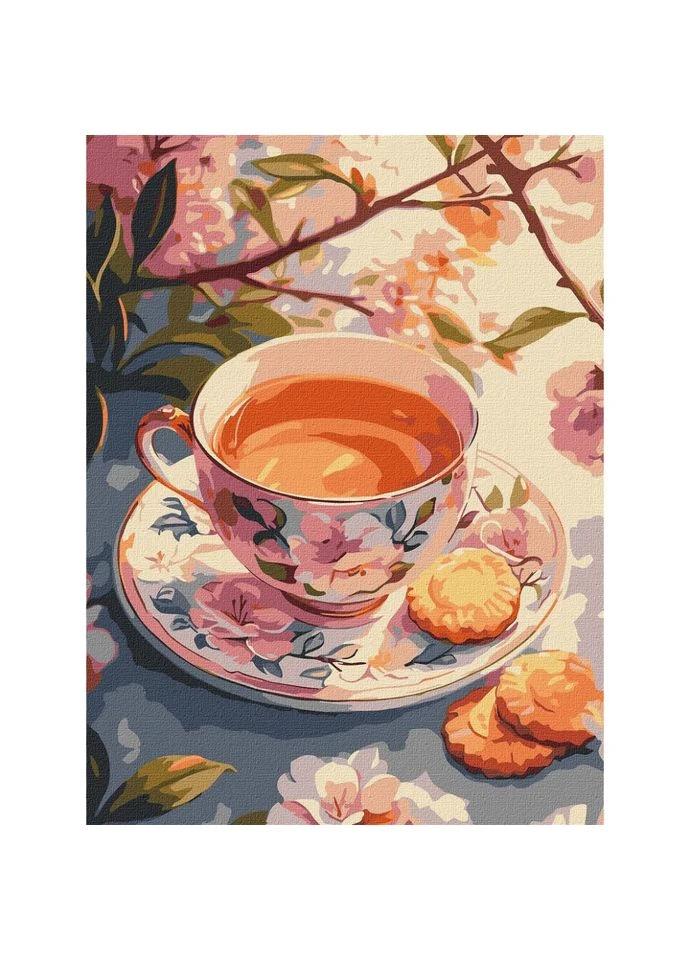 Картина За Номерами "квітковий Чай" ©art_selena_ua Kho5722, 30х40 См Seli Ідейка (394392606)