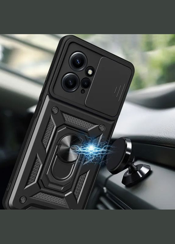 Чохол для Xiaomi redmi Note 12 4g протиударний бампер зі шторкою для камери на сяомі редмі нот 12 (чорний) No Brand (297529034)
