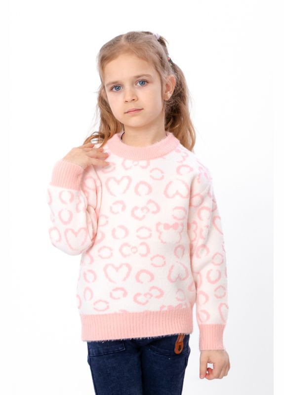 Белый демисезонный свитер для девочки (p-16518) Носи своє