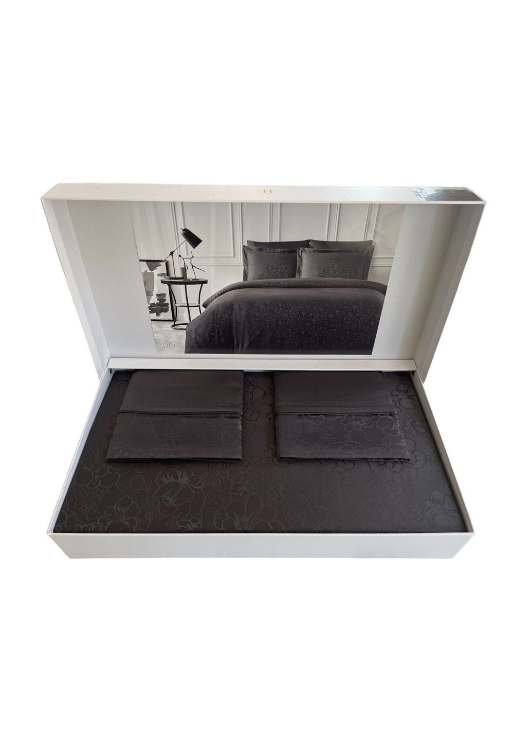 Комплект постельного белья Alisa Antrasit жаккардовый сатин 220-200 см Tivolyo Home (321999787)