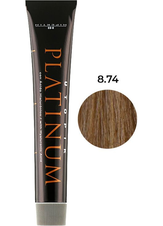 Крем-краска для волос №8.74 светлый песочно-медный блонд Platinum, 60 мл Hipertin (335264037)