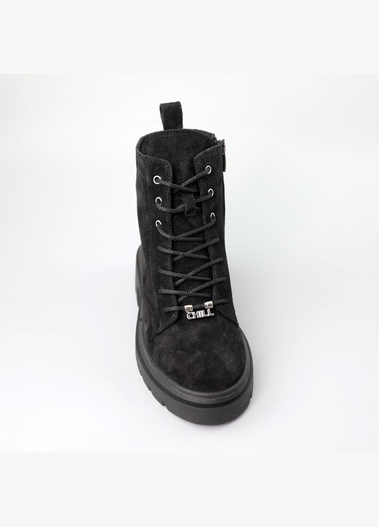 Осенние ботинки женские замшевые мех Zumer