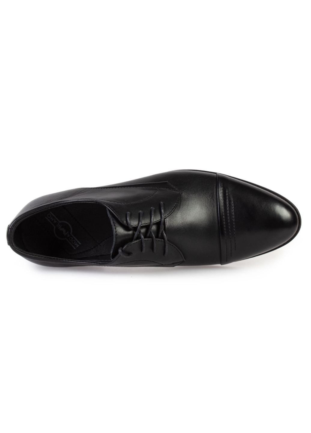 Черные классические туфли мужские бренда 9402219_(1) ModaMilano на шнурках