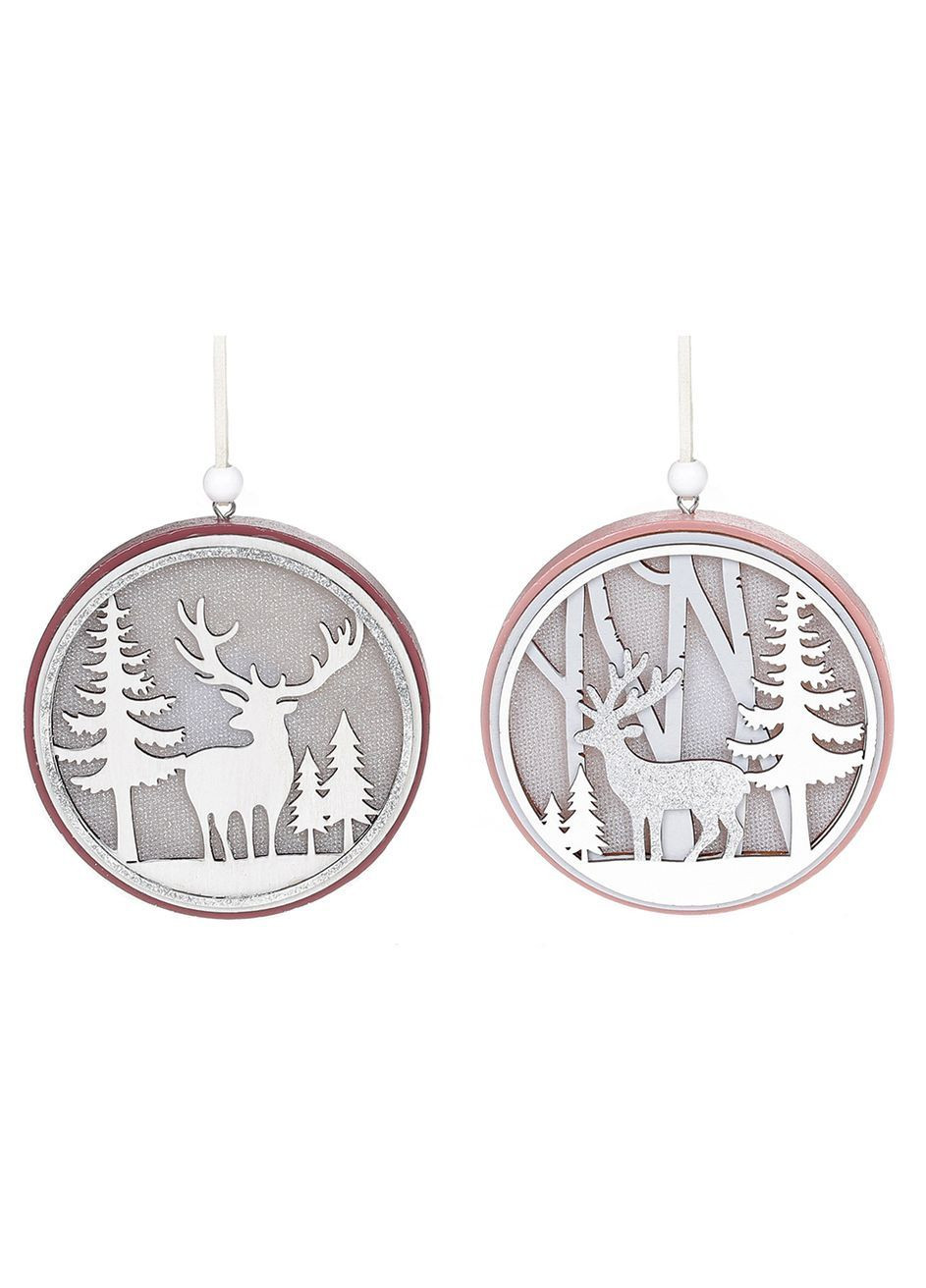 Новогодняя подвеска Олень с LED 10см, 2 дизайна (стоимость за 1 шт) Home Decor (366870996)
