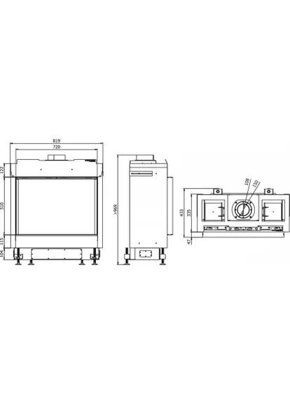 Камінна топка Home VITAL 51 S - Газ пропан Defro (370384605)