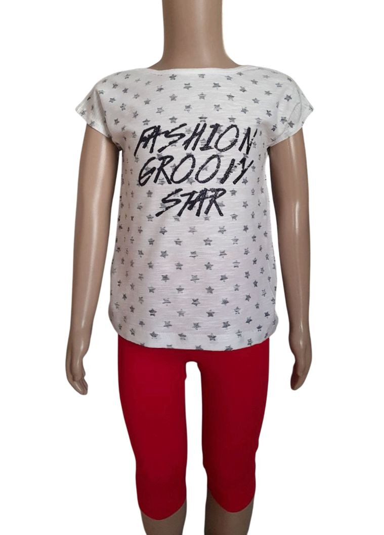 Белая летняя футболка для девочки 10074 белый 3 Pommes