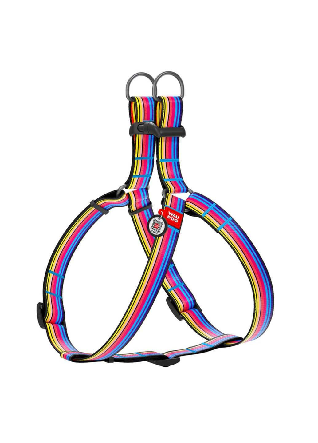 Шлея для собак анатомическая Nylon Линия 1 пластиковый фастекс Ш 25 мм Дл 60-90 см WAUDOG (292175457)