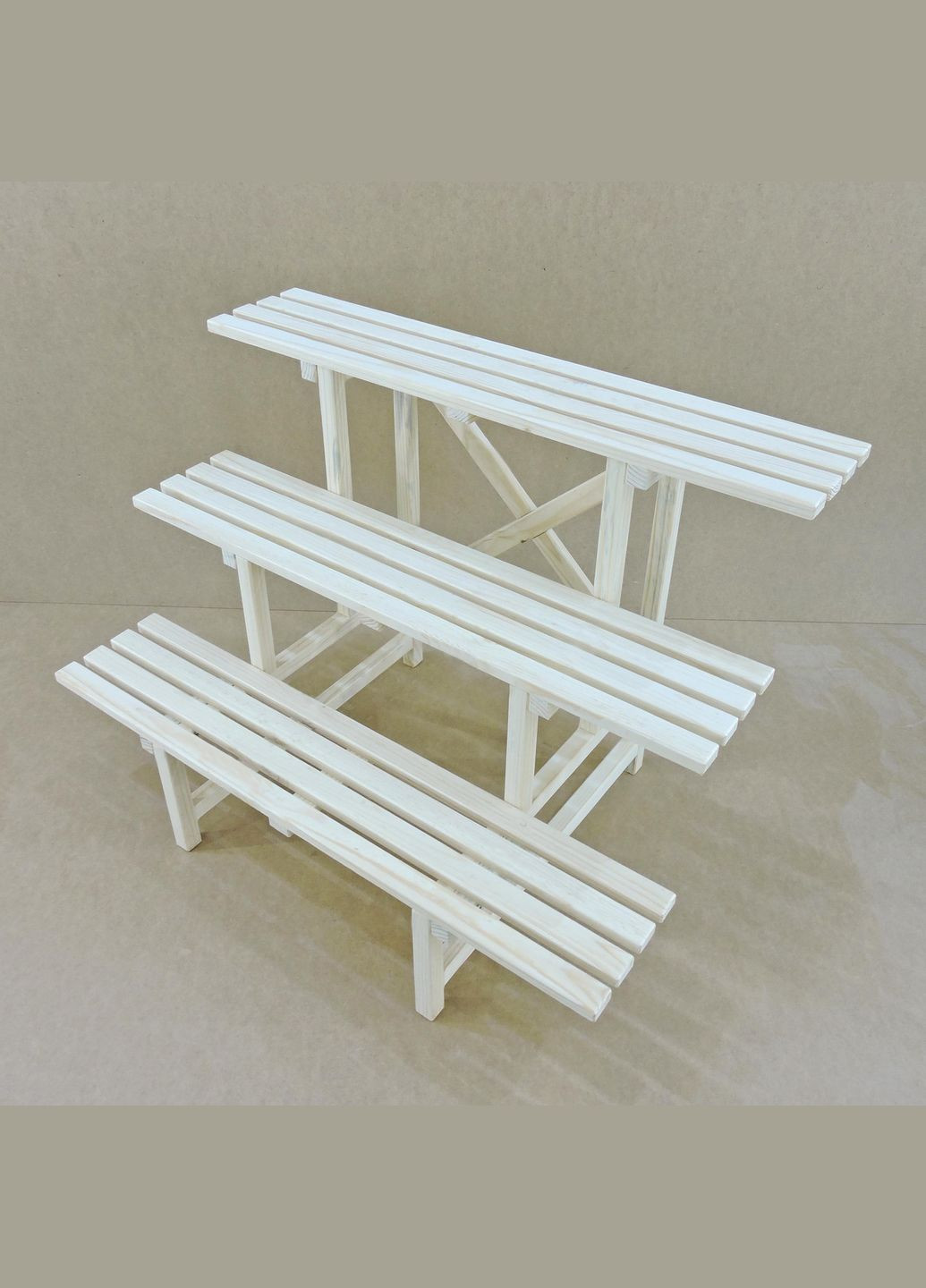 Підставка для квітів з дерева Бранко 3 бланже (ЦСТ-304201) No Brand (328224552)