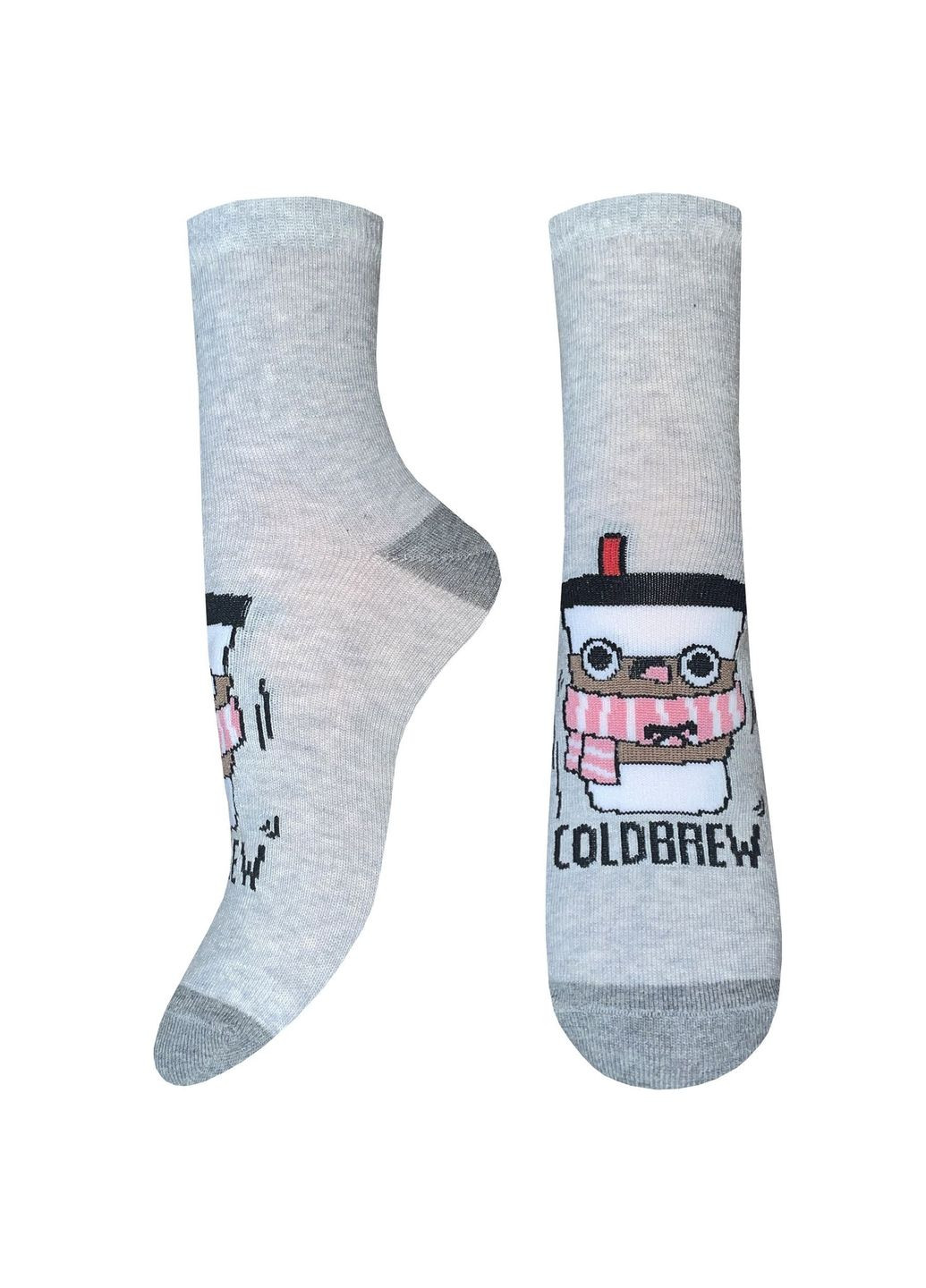 Светло-серые носки женские 5492 23-25 серебро меланж Легка Хода (330827521)