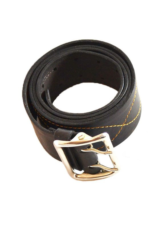 Ремінь портупея шкіряний з молитвами всередині коричневий, 50х 1400 No Brand (346489492)