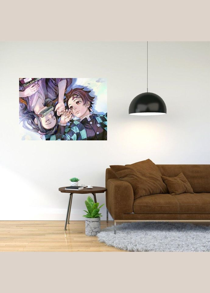 Постер плакат з принтом Незуко Камад - Kamado Nezuko A2 А0 Кавун постер (316208606)