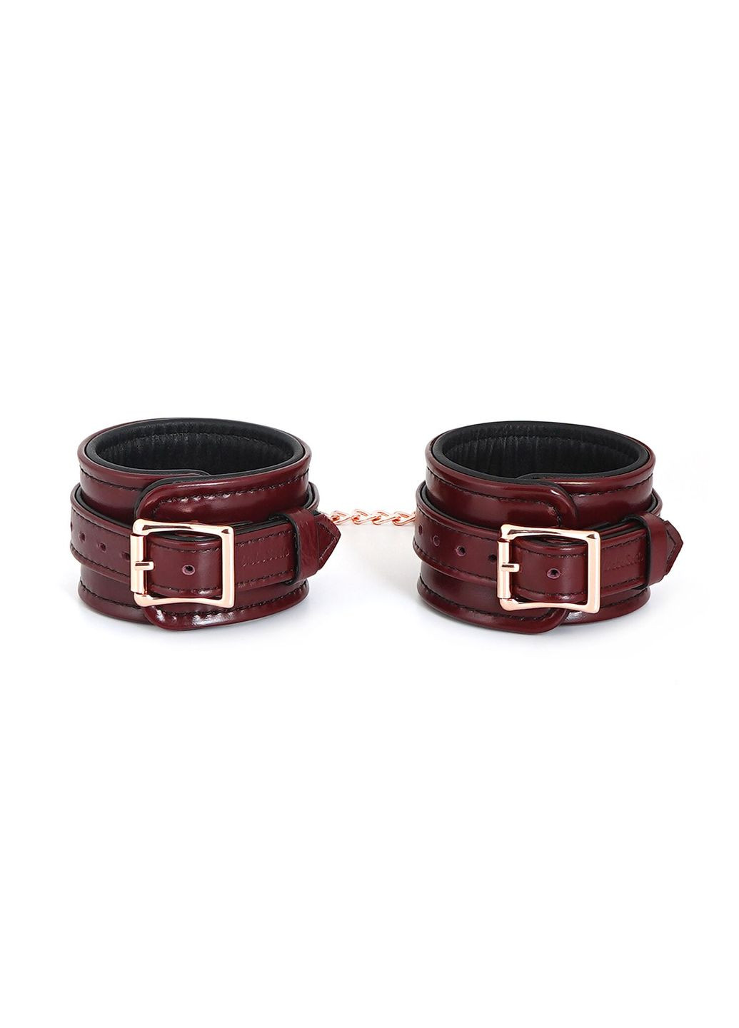 Кожаные поножи Wine Red Ankle Cuffs, съемная цепочка-крепеж Liebe Seele (335386882)
