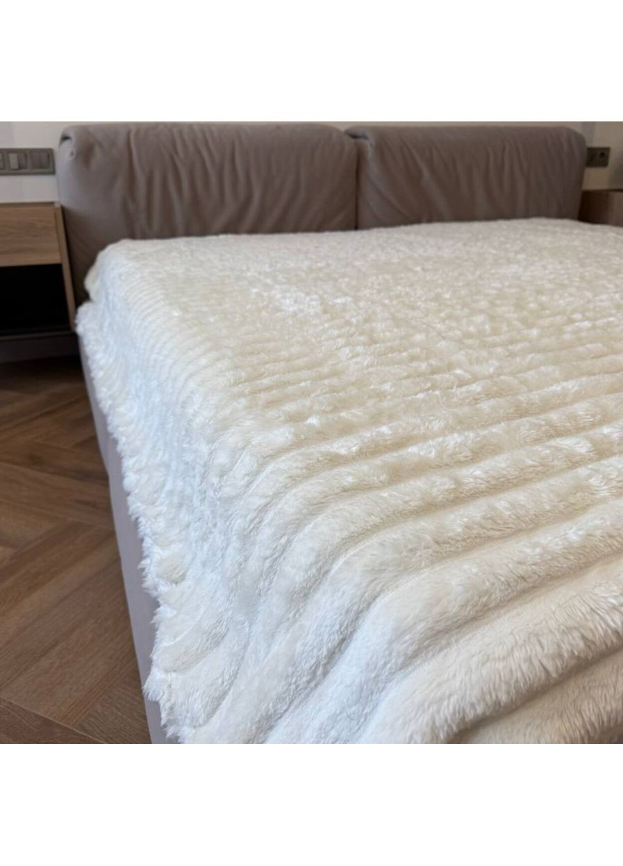 Плед-покрывало флисовый евро молочный 200х230 Королевский Шарпей PKS1 Malloory Home (351360867)