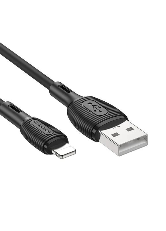 Кабель BX86 USB – Lightning 2.4 А 1 м чорний Borofone (401874824)