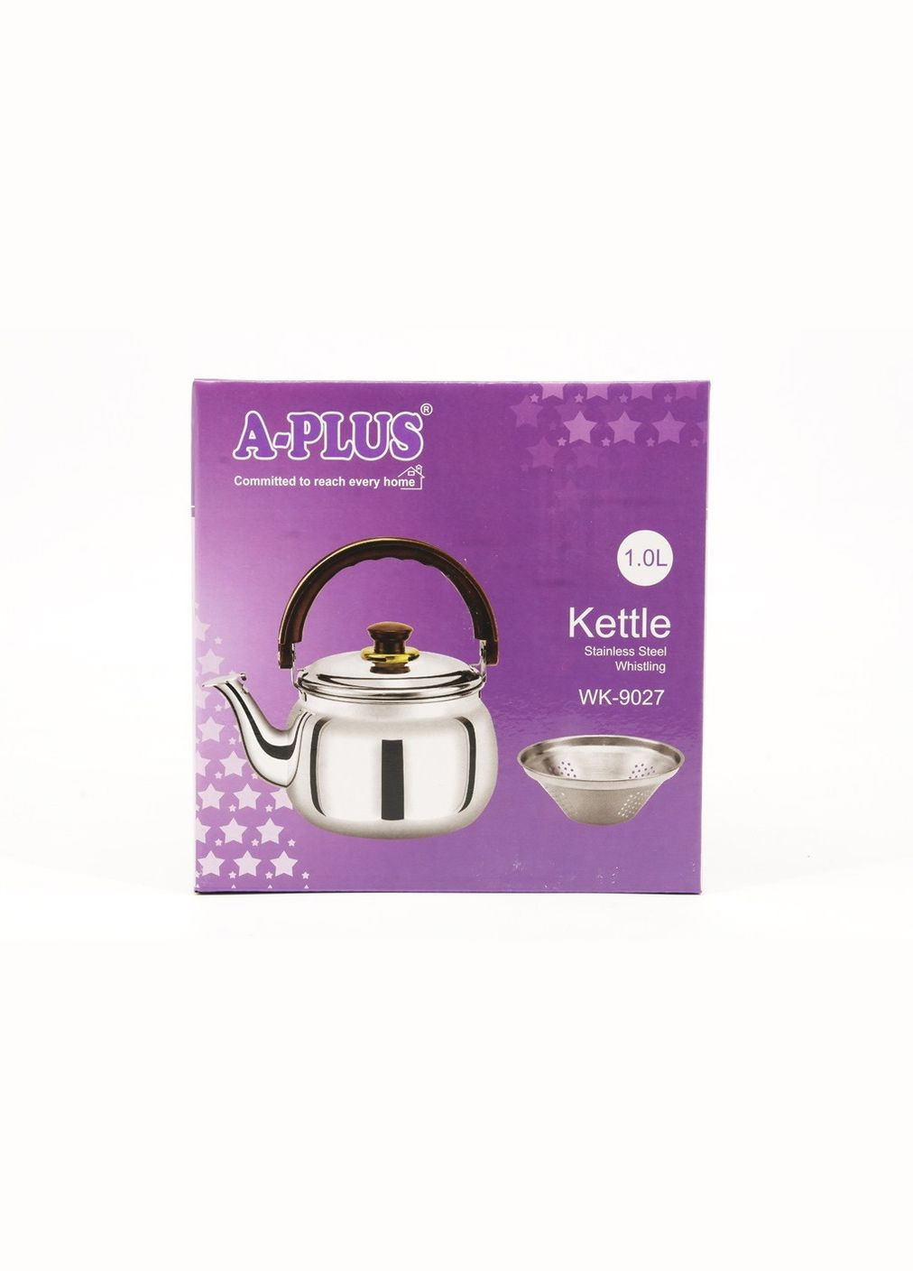 Чайник Аплюс нержавеющая сталь с ситечком 1.1 л, 16 см (9027) А-Плюс (315825465)