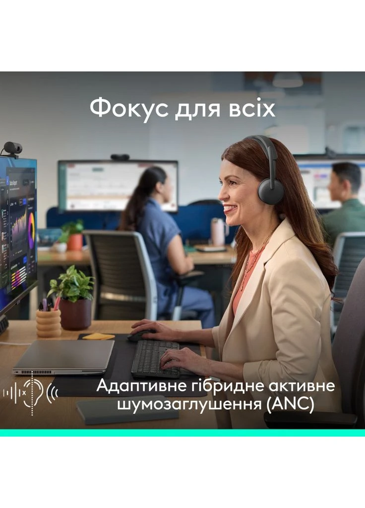 Навушники (ek06625) Logitech Zone Wireless 2 ES Busines Graphite (392045095)