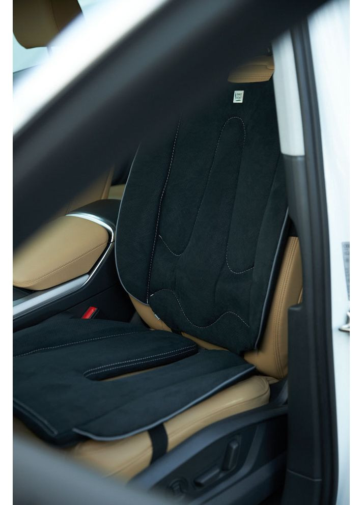 Топовый комплект из натуральной алькантары Ekkoseat 3. Черный. AV-123AL-101 Ekko Seat (353718832)