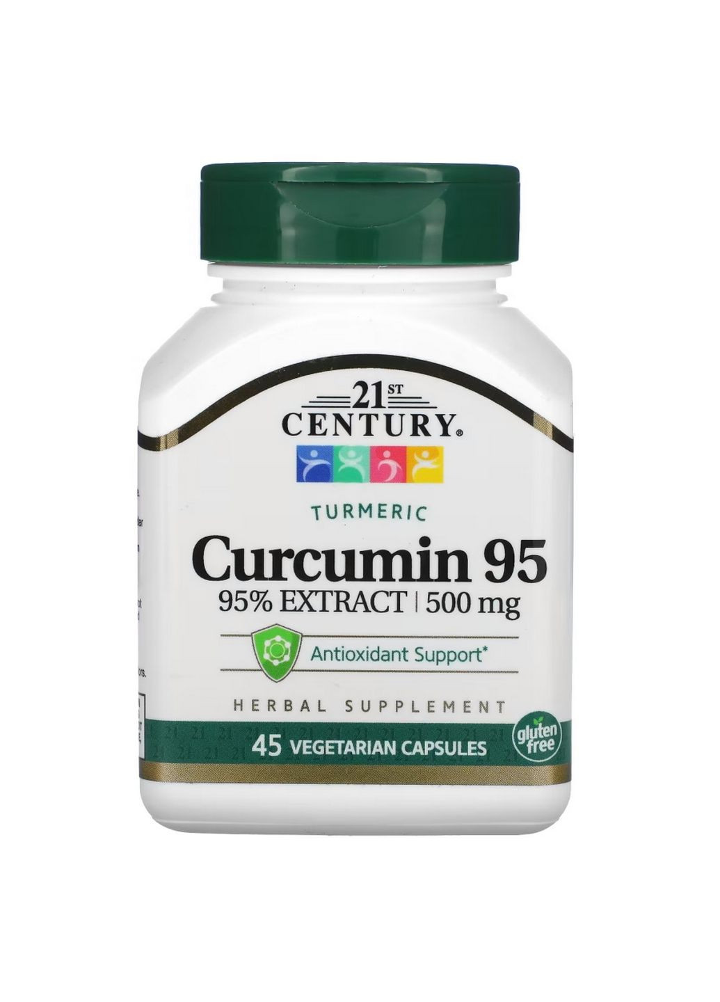 Натуральна добавка Curcumin 95 500 mg, 45 вегакапсул 21st Century (294929680)