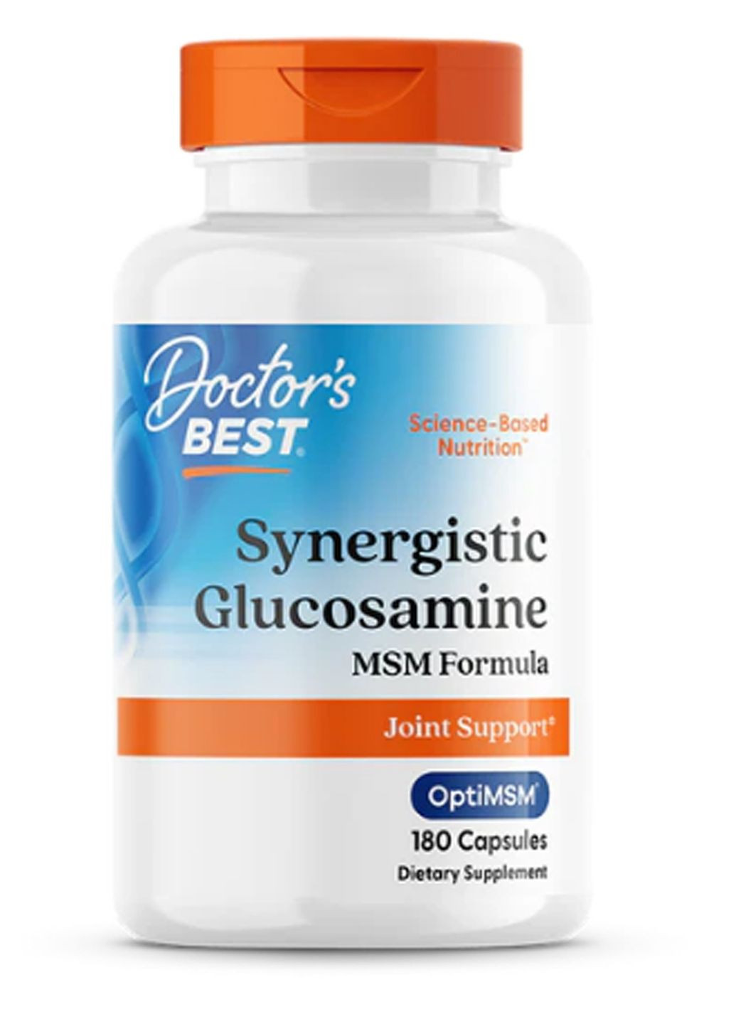 Глюкозамин МСМ, Synergistic Glucosamine MSM Formula,, 180 капсул Doctor's Best (362368263)