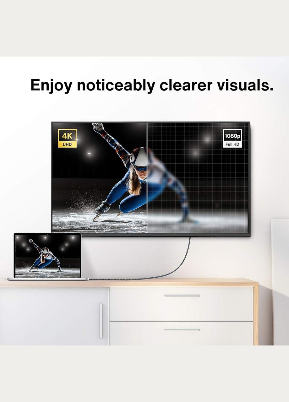 Кабель IVANKY miniDisplayPort to DisplayPort 4K@60Hz 2м (DD03US) Microsoft (308849343)