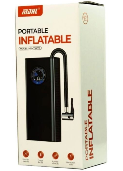 Автокомпресор акумуляторний CHARGE PUMP CQB002 з дисплеєм (2104618899) No Brand (372466639)