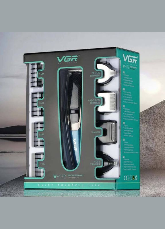 Машинка тример для волосся 8 в 1 універсальна V-172 Pro VGR (279390535)
