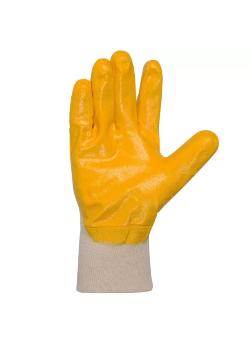 Перчатки нитрил (желтые) прорезиненные вязаный манжет (20142) Doloni (295030966)