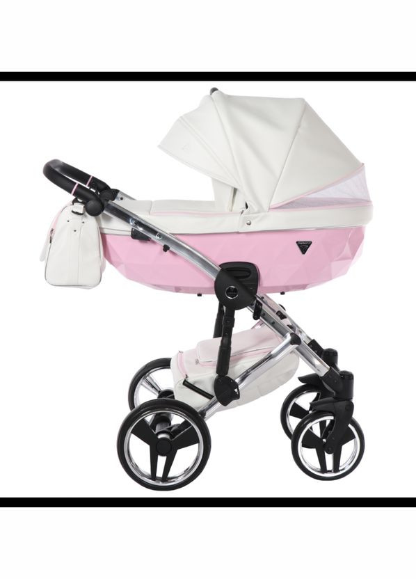 Універсальний візок 2 в 1 Candy 01, білий з рожевим () Junama J-Cy-01 (335030485)