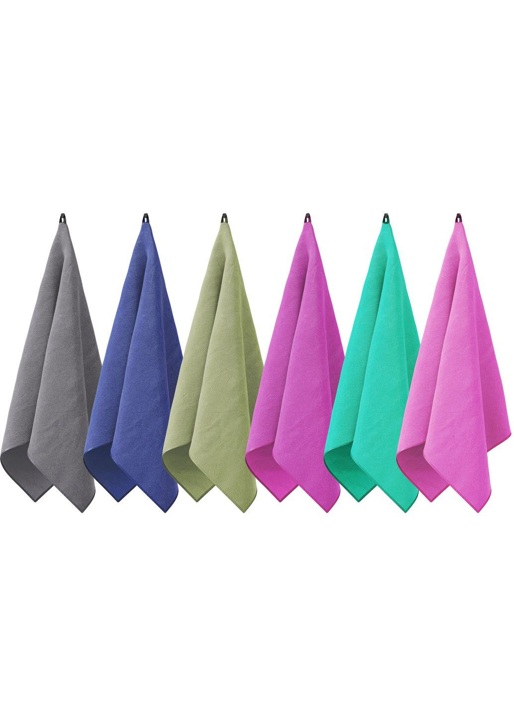 Набір спортивних рушників 2 шт з мікрофібри 50х90 + 70х140 Сірий Love You сірий