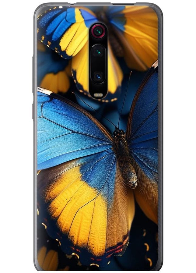 2D пластиковий чохол 'Жовто-блакитні метелики' для Endorphone Xiaomi Redmi K20 Pro (285701481)