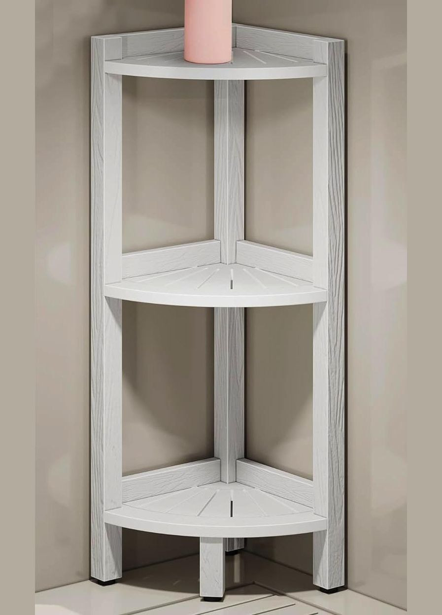 Стеллаж угловой для ванной из дерева Харентес зефир (ВУГ-002520) No Brand (328091134)