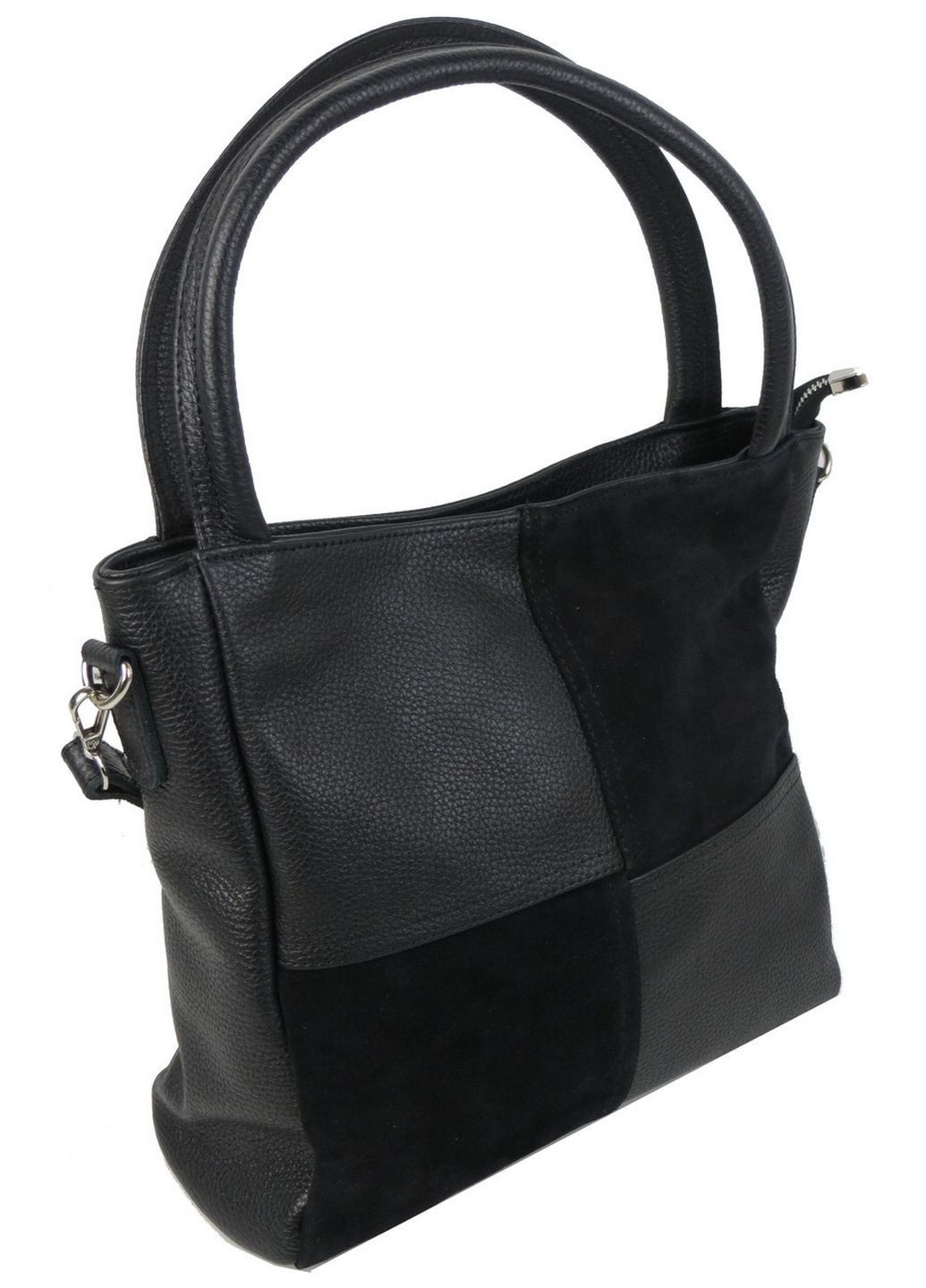 Класична жіноча сумка зі шкіри та замші 29х28х10 см Borsacomoda (289461250)