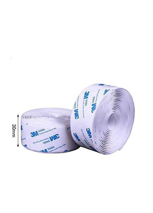 Стрічка липучка на клейовій основі 3M 9448A 30 мм × 20 см White 3М (338620240)